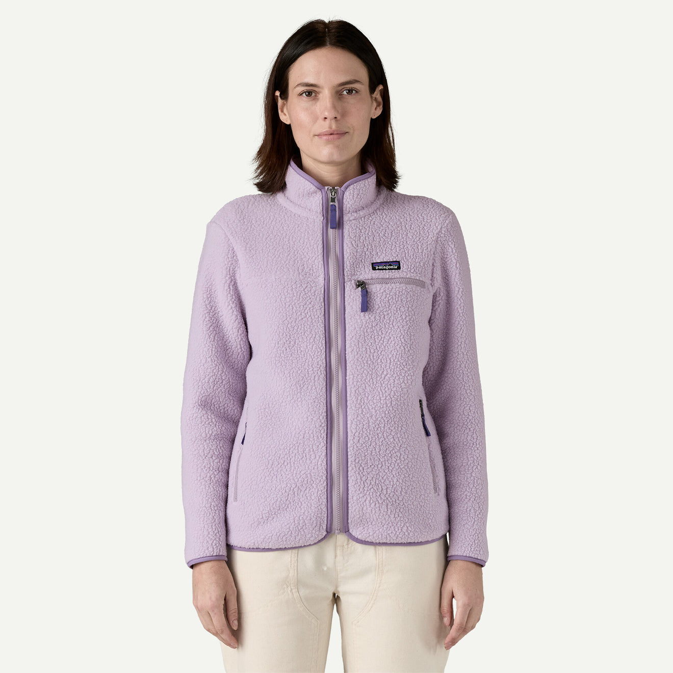 Patagonia Womens Retro Pile Jacket Foxglove Purple - pam pam 