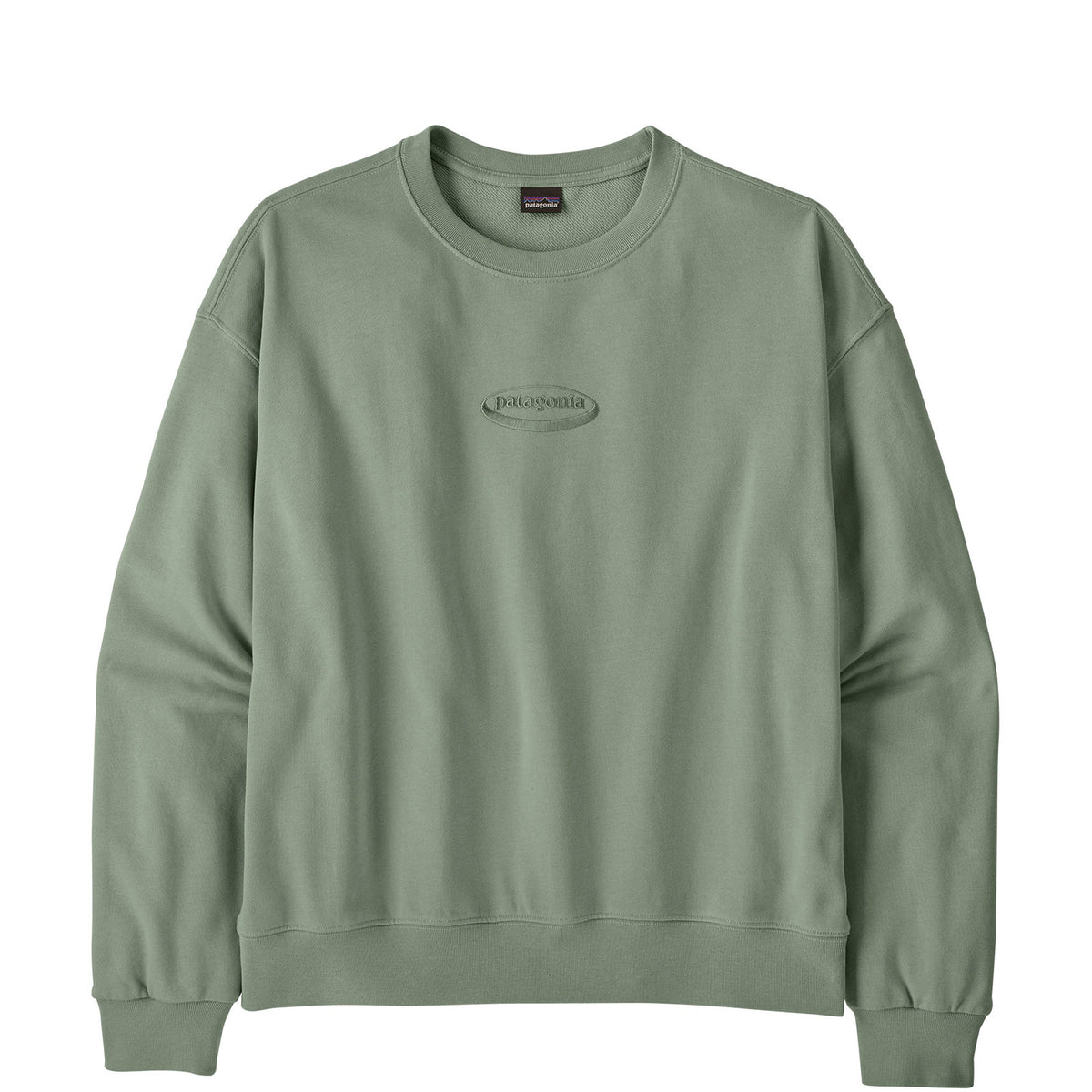 Patagonia Womens '95 Oval Logo Daily Crewneck Cover Green