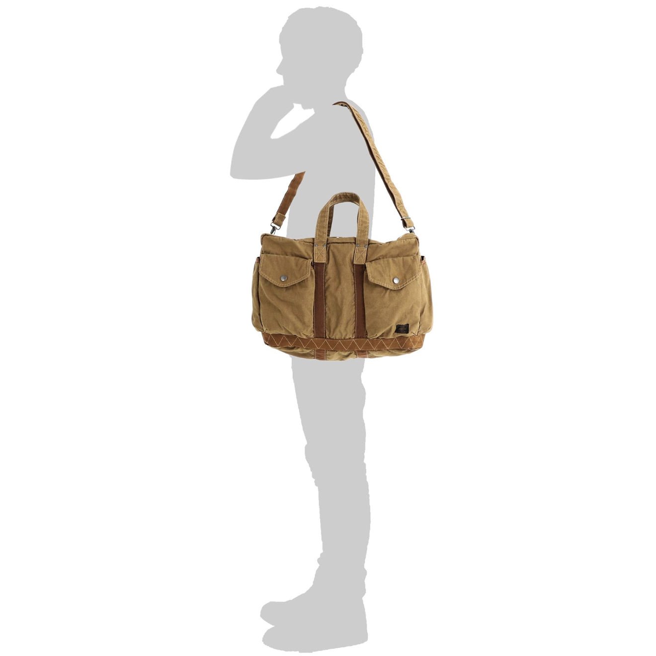 Porter-Yoshida And Co Crag 2Way Boston Bag (S) Coyote