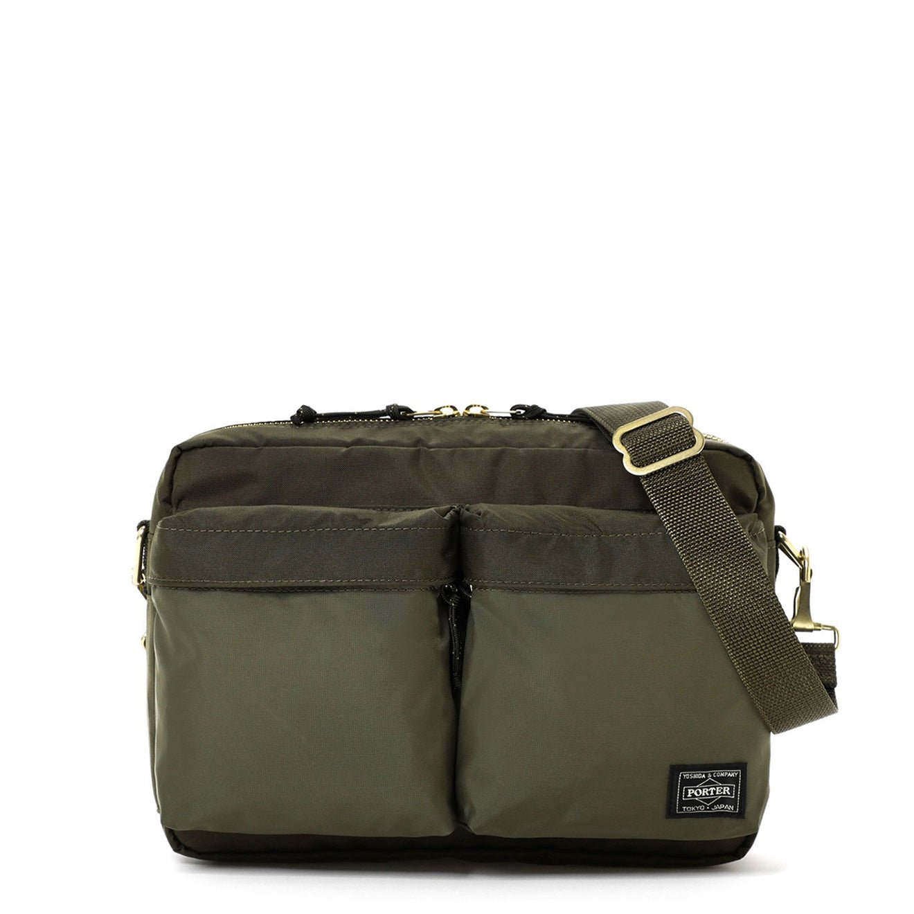Porter-Yoshida and Co Force Shoulder Bag Small Olive Drab