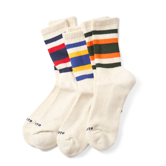 ROTOTO 3 Pack Everyday Athletic Socks Pack A Multi - pam pam