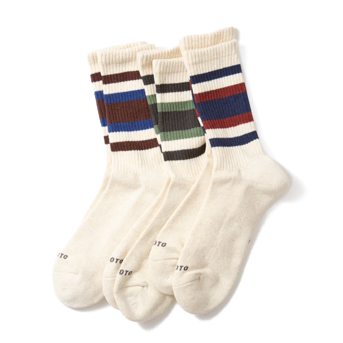 ROTOTO 3 Pack Everyday Athletic Socks Pack B Multi - pam pam 