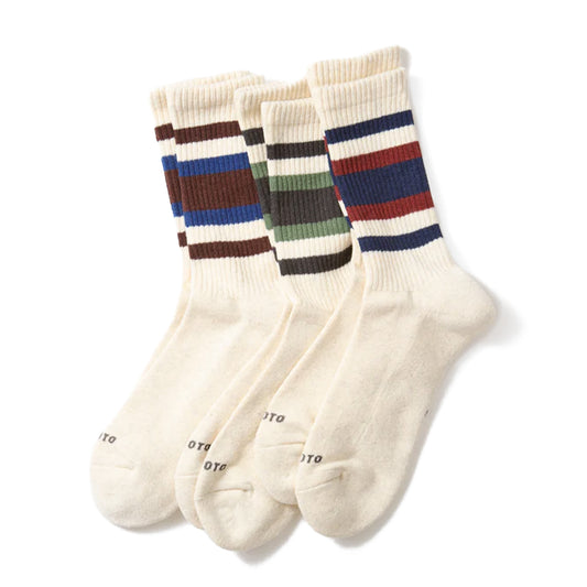 ROTOTO 3 Pack Everyday Athletic Socks Pack B Multi - pam pam