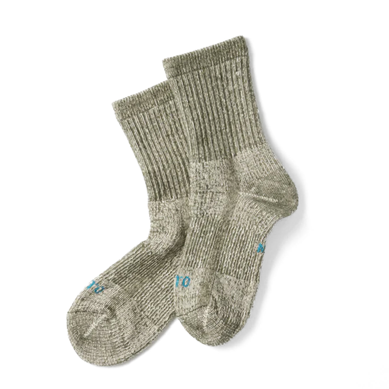 ROTOTO Double Face Mini Crew Socks Organic Cotton Olive - pam pam 