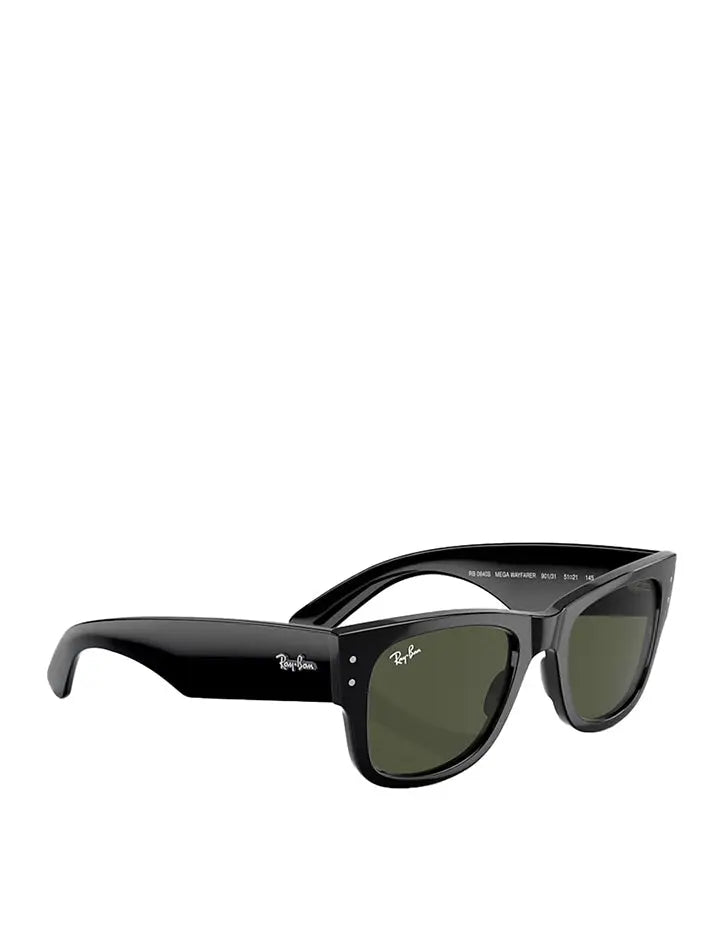 Ray-Ban RB0840S 145 51 Mega Wayfarer Sunglasses Black / Green Ray-Ban