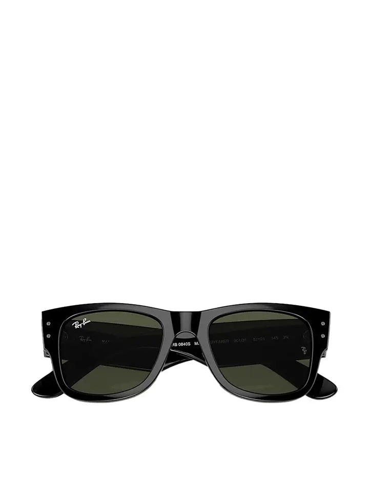 Ray-Ban RB0840S 145 51 Mega Wayfarer Sunglasses Black / Green Ray-Ban