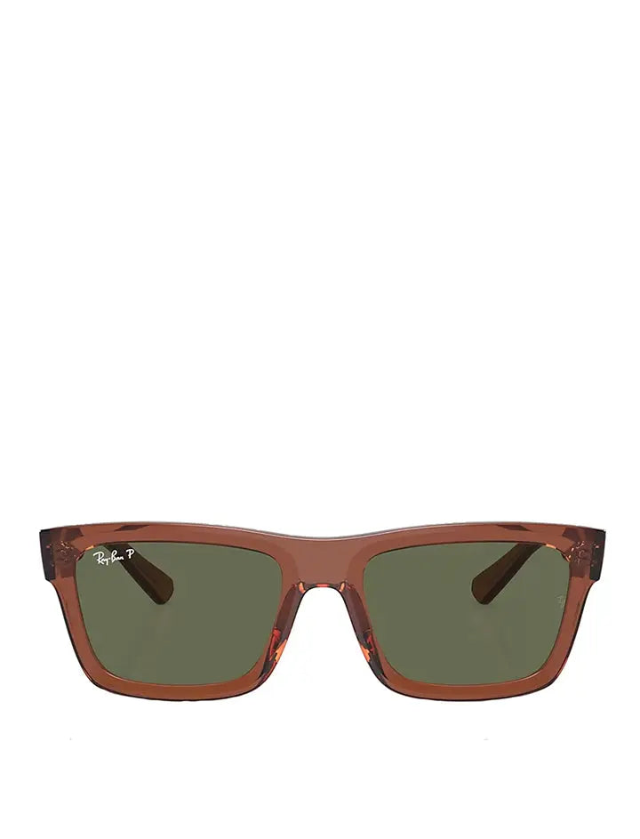 Ray-Ban Warren Bio-Based RB4396 145 54 Sunglasses Polished Transparent Brown / Dark Green Ray-Ban