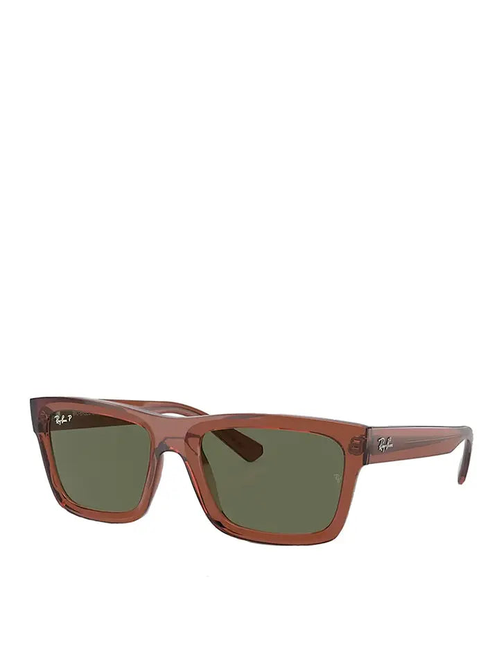 Ray-Ban Warren Bio-Based RB4396 145 54 Sunglasses Polished Transparent Brown / Dark Green Ray-Ban