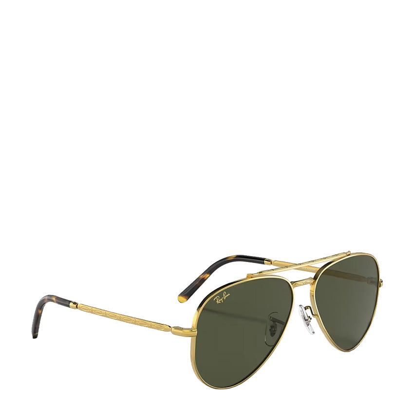 Ray-Ban RB3625 135 58 New Aviator Sunglasses Legend Gold / Green