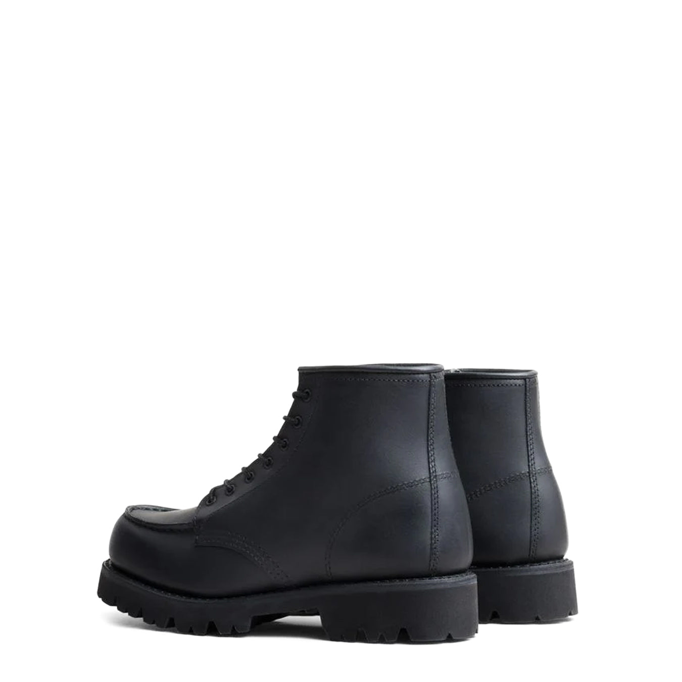 Red Wing Womens 6-Inch Porter Moc Toe Boots Black Boundary - pam pam 