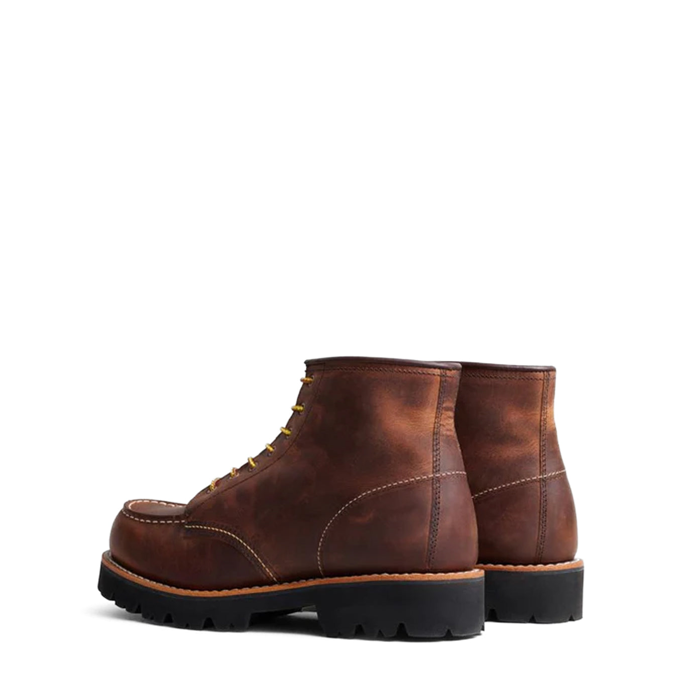 Red Wing Womens 6-Inch Porter Moc Toe Boots Copper Rough & Tough - pam pam 