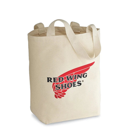 Red wing Canvas Tote Bag Natural