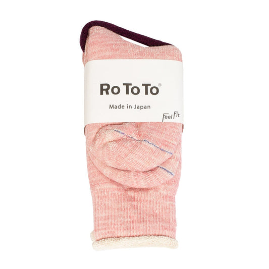 RoToTo Double Face Socks Light Pink - pam pam