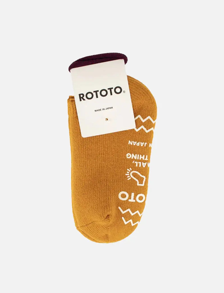 RoToTo Pile Slipper Socks Dark Yellow RoToTo