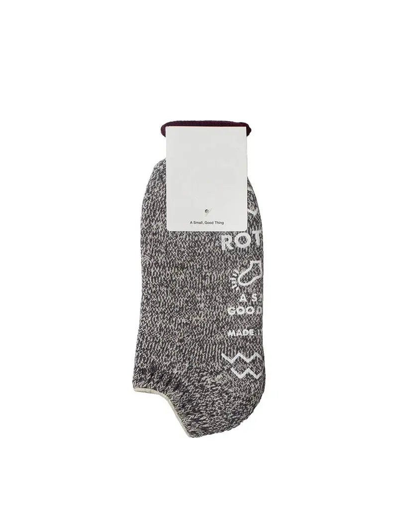 Rototo Recycled Cotton Pile Slipper Socks Ivory / Charcoal RoToTo