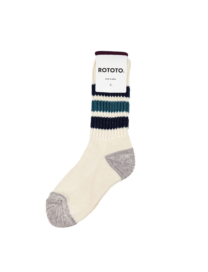 Rototo Three Stripe Navy Blue / Green RoToTo