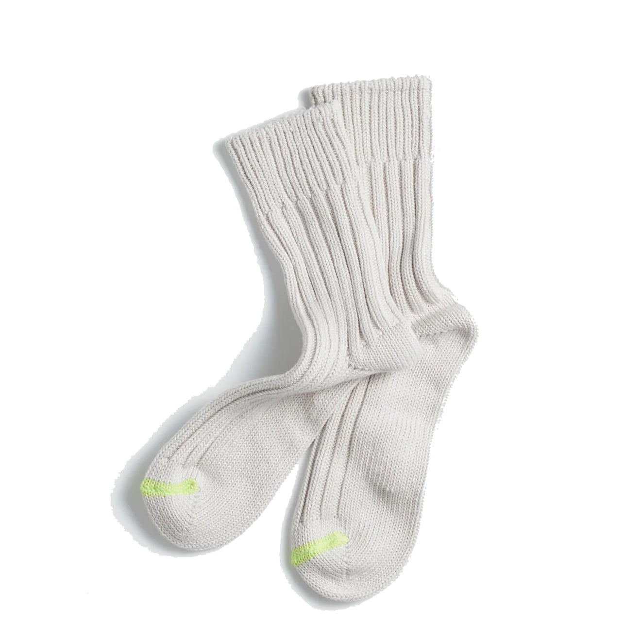 Rototo Chunk Ribbed Crew Sock Pale Gray