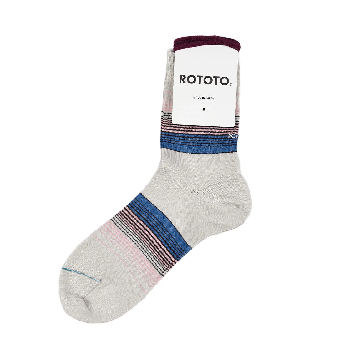 Rototo Four Stripe Light Gray