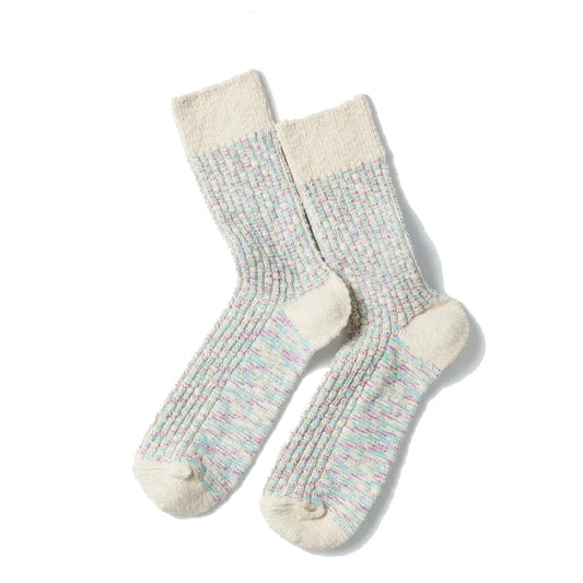 Rototo Original Organic Classic Slub Sock Mint / Purple