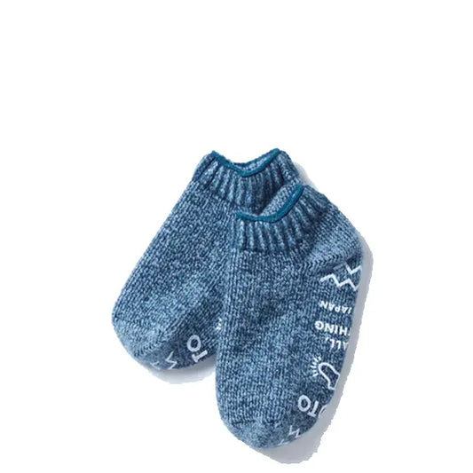 Rototo Pile Sock Slipper Indigo / Light Blue - pam pam