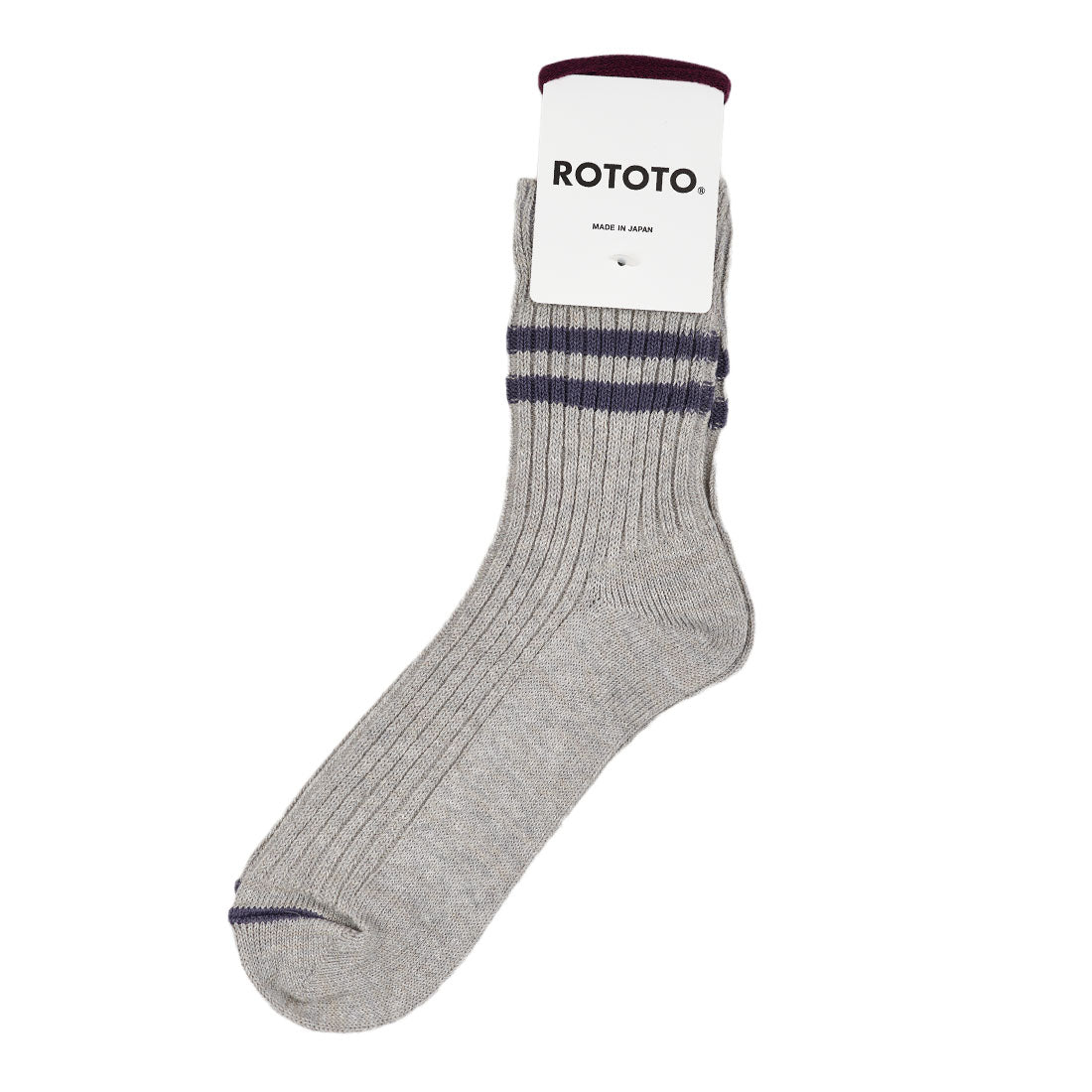 Rototo Two Stripe Light Gray / Purple Haze