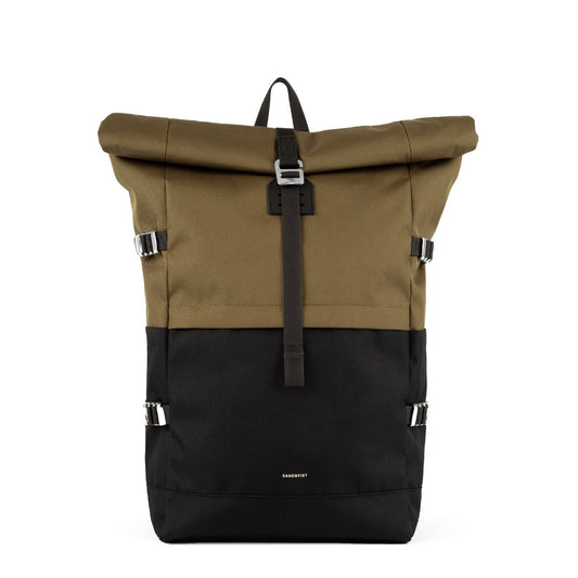 Sandqvist Icon Rolltop Backpack 16" Multi Olive