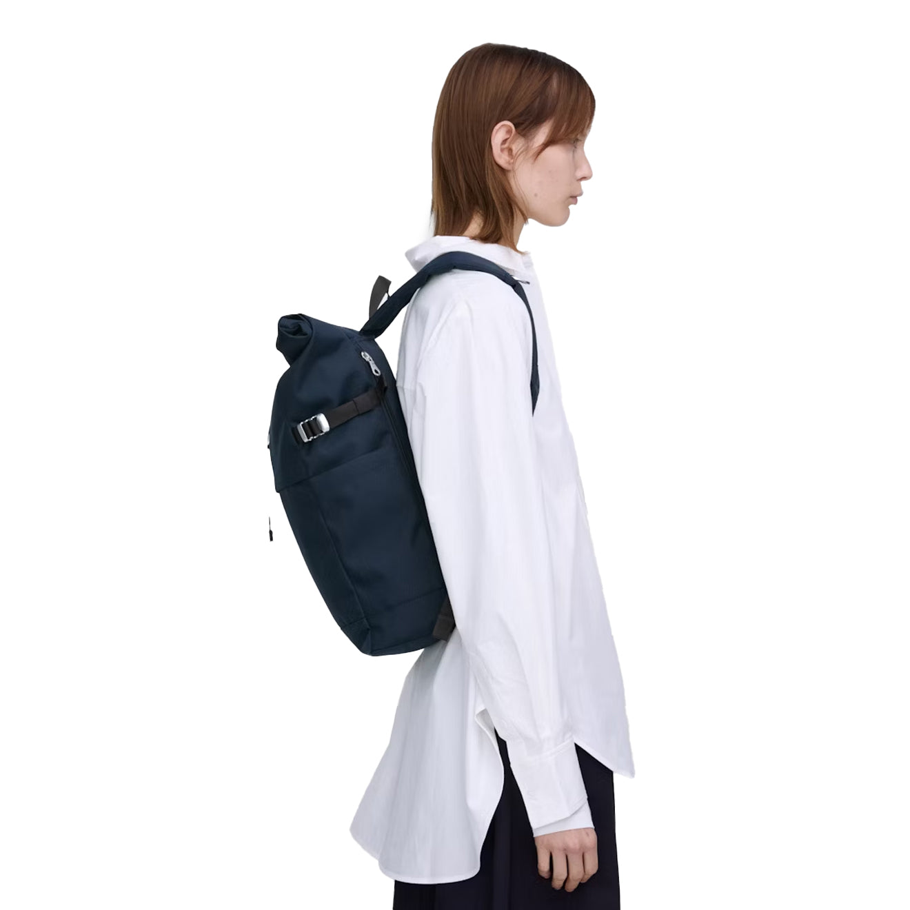 Sandqvist Icon Rolltop Backpack Medium Navy - pam pam 