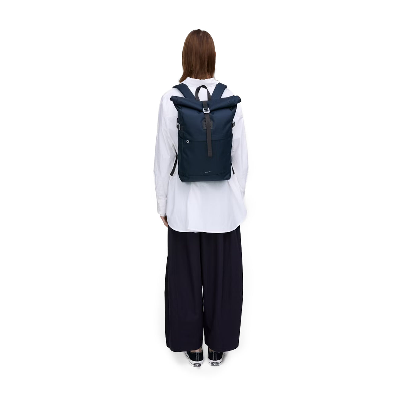 Sandqvist Icon Rolltop Backpack Medium Navy - pam pam 