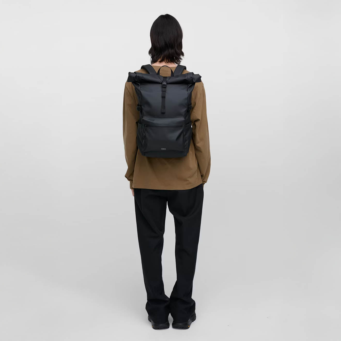 Sandqvist Stream Rolltop Backpack Large Black - pam pam 