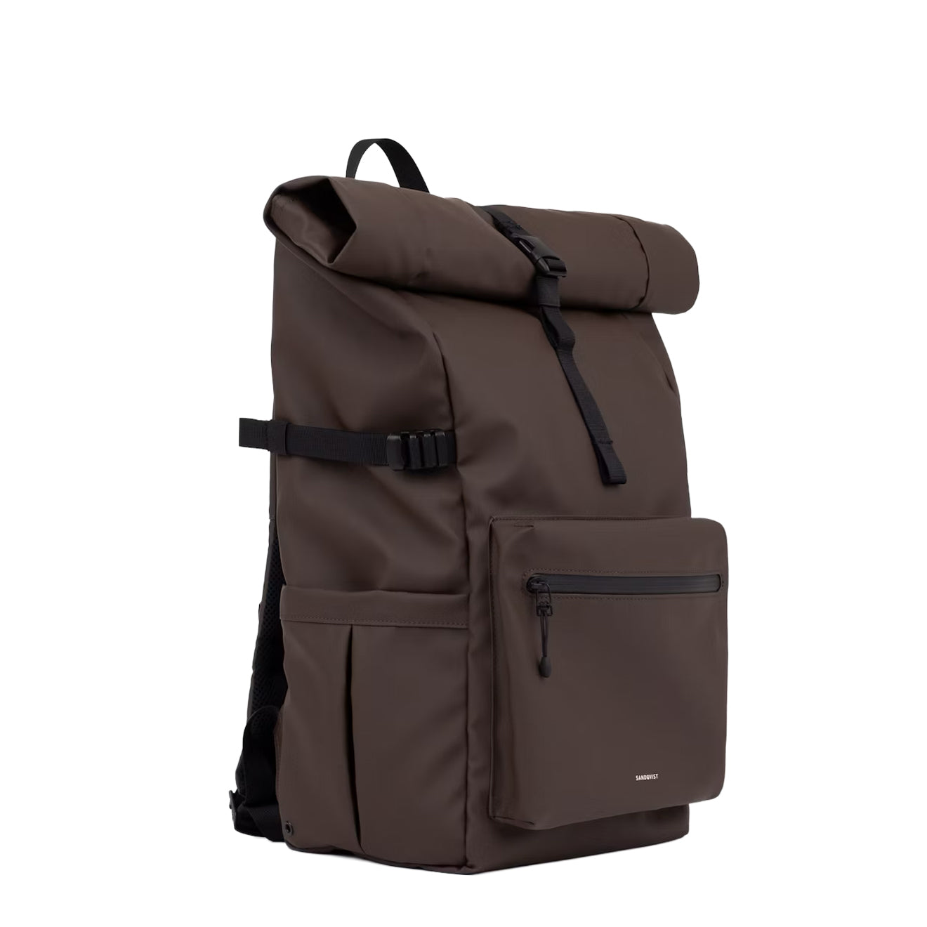 Sandqvist Stream Rolltop Backpack Large Brown - pam pam 