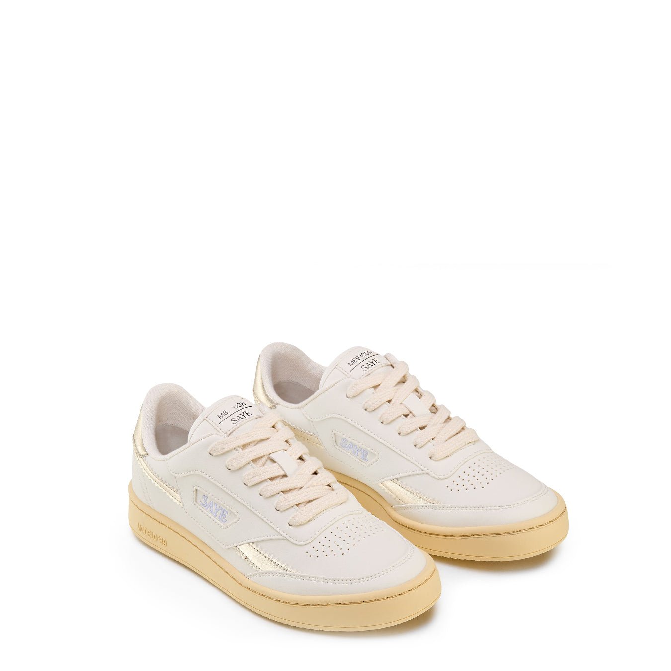 Saye Womens M89 Icon Trainers Metallic Gold