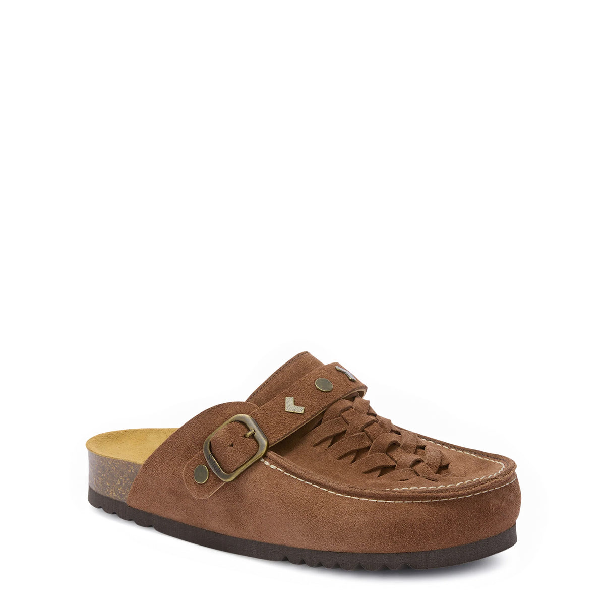 Scholl Womens Dakota Braided Sandals Espresso