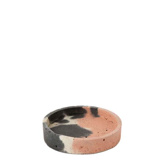 Smith & Goat 9cm Round Tray Blush / Charcoal / White