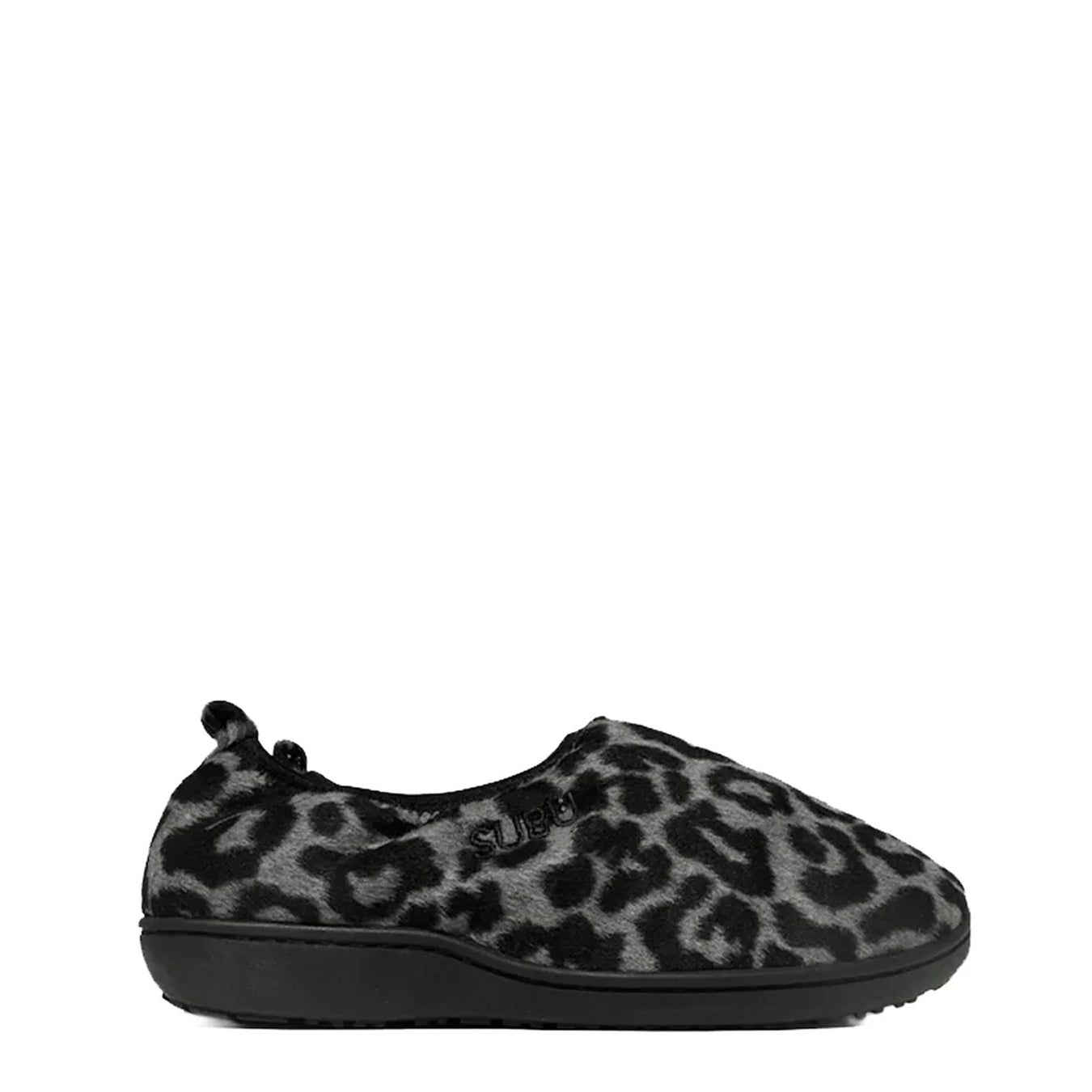 Subu Womens Dots Vamp Slipper Leopard Black - pam pam 