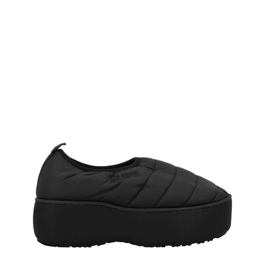 Subu Womens Vamp Platform Slipper Black - pam pam