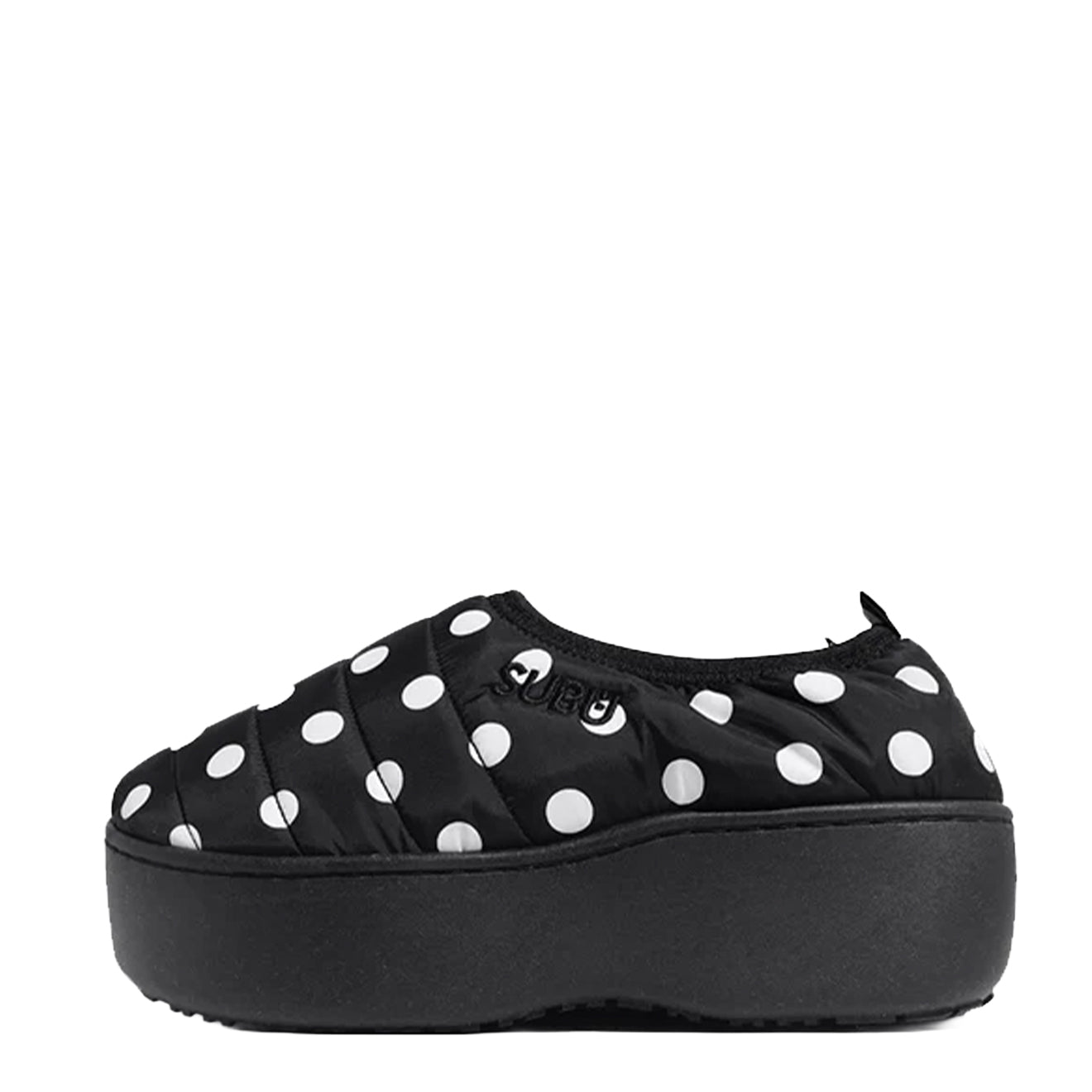 Subu Womens Vamp Platform Slipper Dots