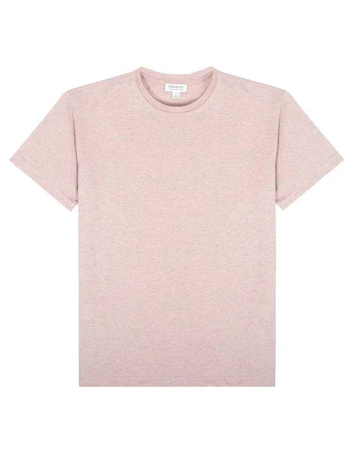 Sunspel Classic T-Shirt Shell Pink Melange Sunspel