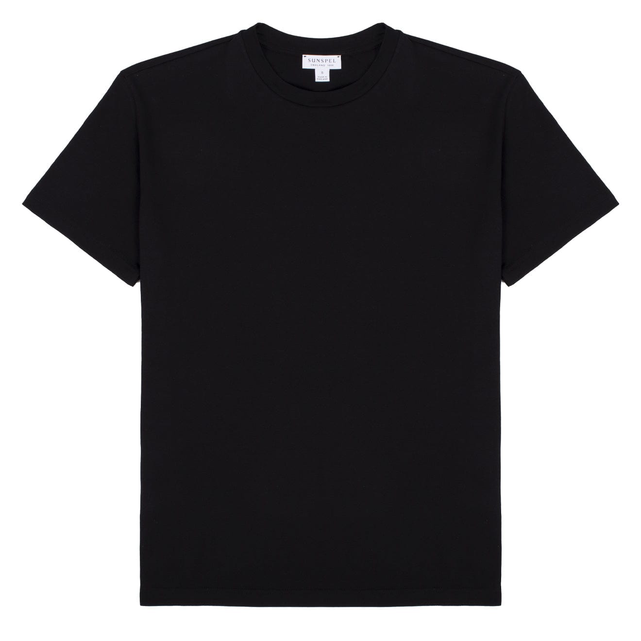 Sunspel Boy Fit Crew Neck T-Shirt Black