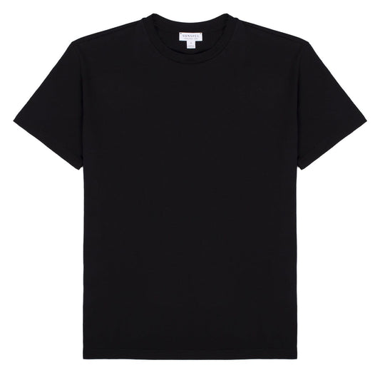 Sunspel Boy Fit Crew Neck T-Shirt Black