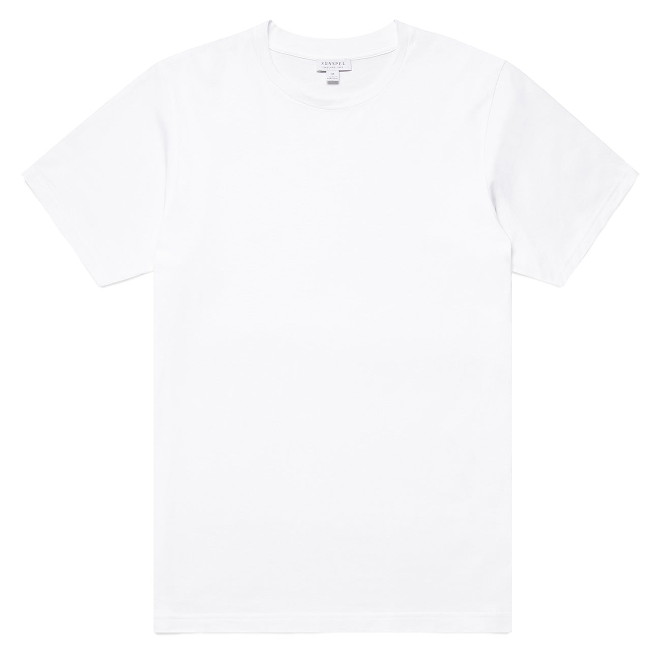 Sunspel Womens Boy-Fit Crew Neck T-Shirt White