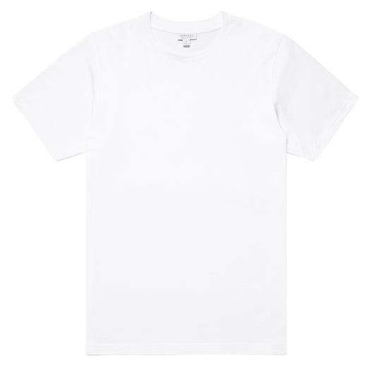 Sunspel Womens Boy-Fit Crew Neck T-Shirt White