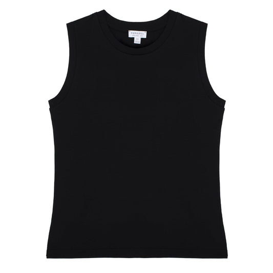 Sunspel Boy Fit Tank T-Shirt Black