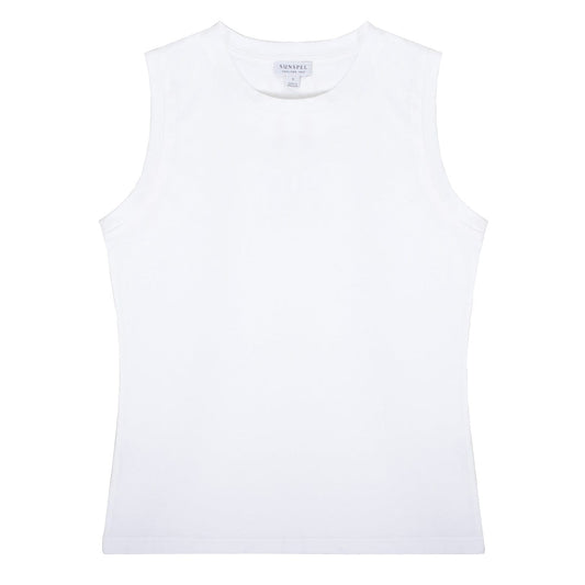 Sunspel Boy Fit Tank T-Shirt White