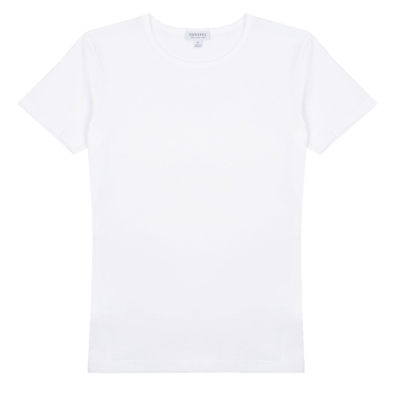 Sunspel Womens Classic T-Shirt White - pam pam 