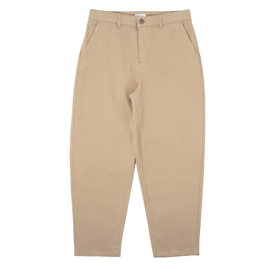 Sunspel Womens Cotton Tapered Trousers Stone