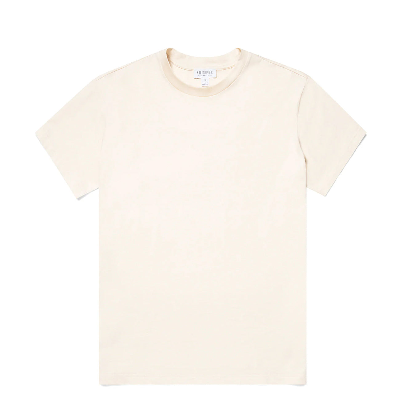 Sunspel Womens Boy-Fit Crew Neck T-Shirt Undyed