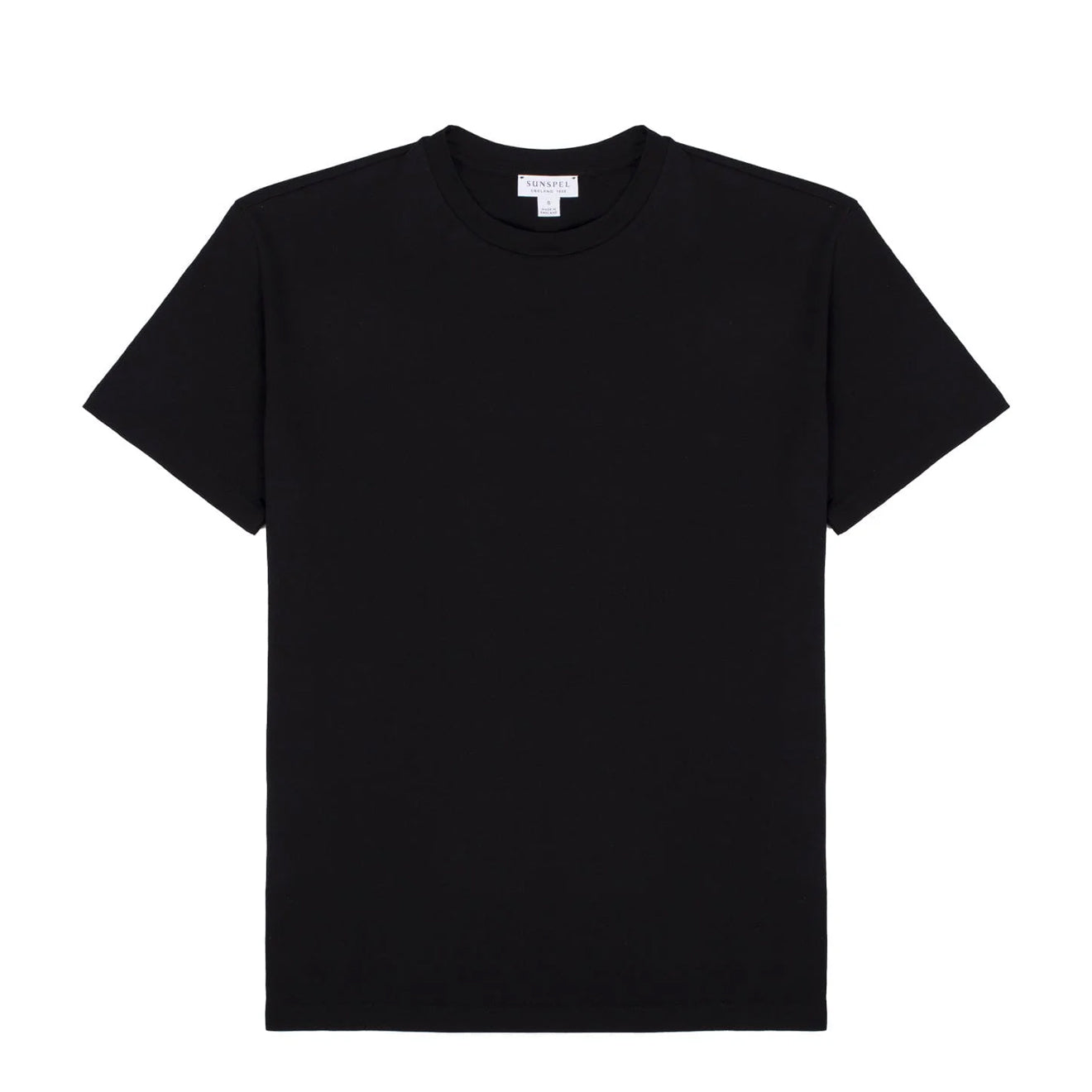 Sunspel Boy Fit Crew Neck T-Shirt Black