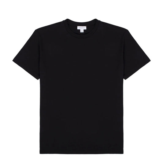 Sunspel Boy Fit Crew Neck T-Shirt Black