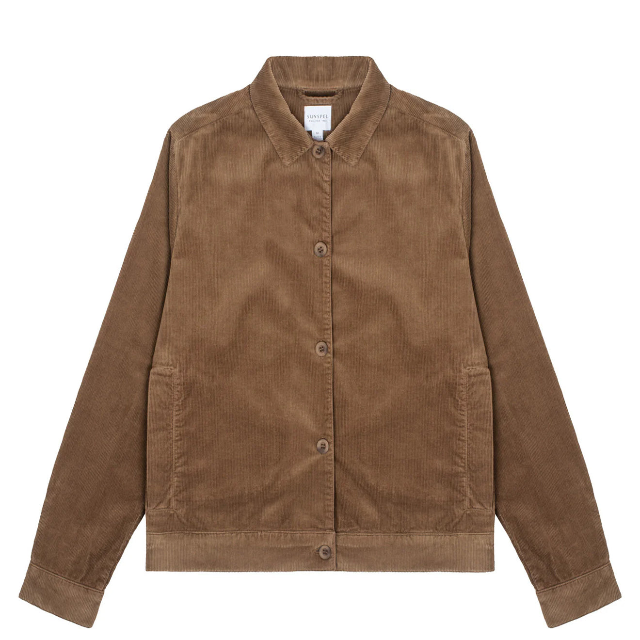 Sunspel Womens Corduroy Boxy Jacket Dark Camel