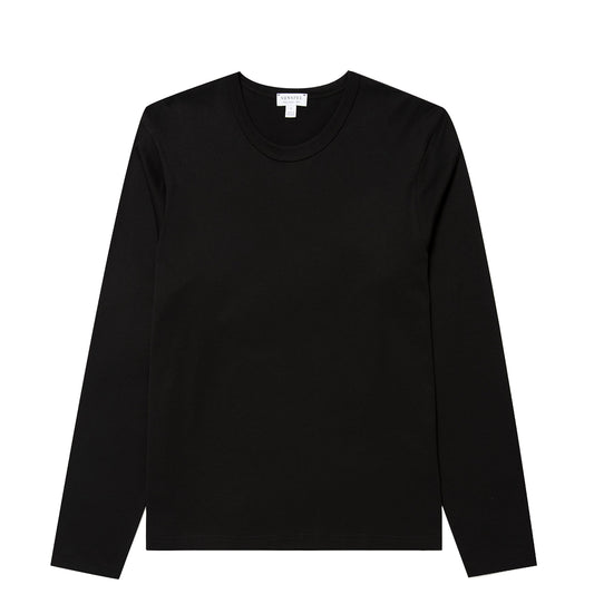 Sunspel Womens Everyday L/S T-Shirt Black